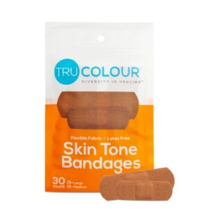 BANDAGE, ADH TRU-COLOUR BRN ORG BG 1"X3" (30/PK 50PK/CS)