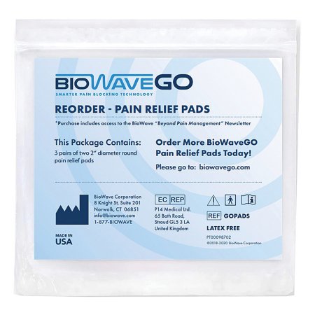 PAD, F/PAIN RELIEF BIOWAVEGO (3PR/BG 10BG/CS)