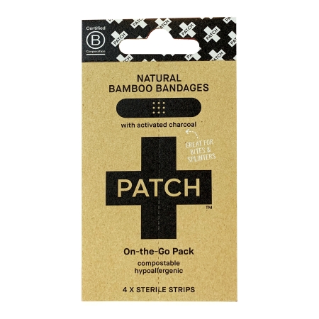 BANDAGE, ADH PATCH ON-THE GO W/ACTIVE CHARCOAL (4/PK 50PK/BX