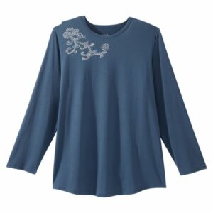 TOP, EMBELLISHED OPEN BACK LG