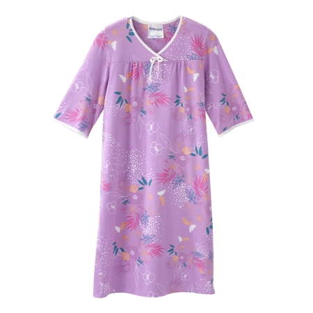 NIGHTGOWN, KNIT OPEN BACK MED