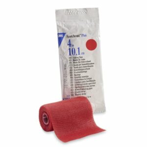 TAPE, CAST SCOTCHCAST 4"X4YDS RED (10RL/BX)