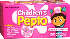 PEPTO-BISMOL, TAB CHEW BUBBLE GUM (24/BX)