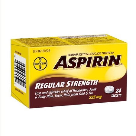 ASPIRIN BAYER 325MG TAB 24/B