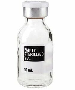 VIAL, EMPTY STR W/SLVR CAP 10ML (25/BX)