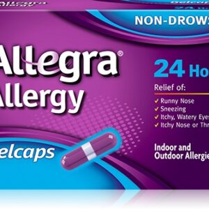 ALLEGRA 24HR, GELCAP 180MG N/DRWSY ADLT (8/BX)