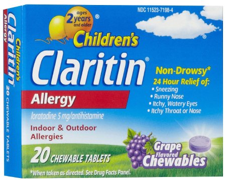 CLARITIN, TAB CHW CHLD GRAPE (20/BX)