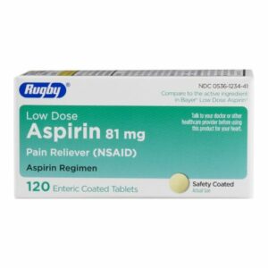 ASPIRIN EC, TAB 81MG (120/BT)