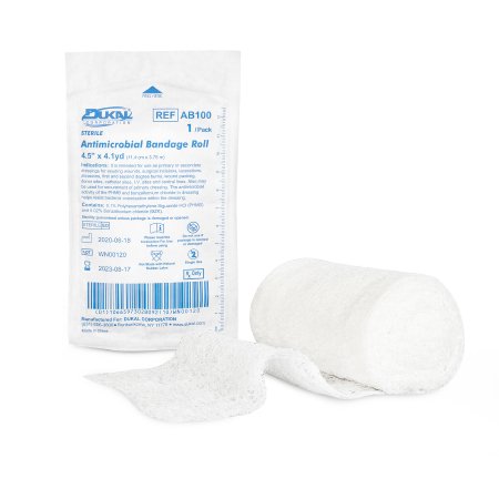 BANDAGE, GUAZE FLUFF ANTIMICROBIAL 4"X4.1YDS (1/PK 100PK/CS)