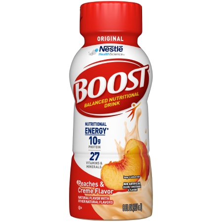 BOOST, RTD ORIG PEACHES & CREME 8OZ (24/CS)