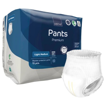 UNDERWEAR, INCONT ABENA PREM LT PROT MED (15/PK 6PK/CS)