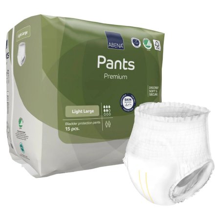 UNDERWEAR, INCONT ABENA PREM LT PROT LG (15/PK 6PK/CS)