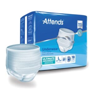 UNDERWEAR, ATTENDS ULT LG (18 /PK 4PK/CS)