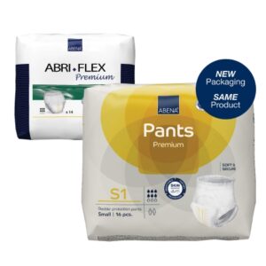 UNDERWEAR, INCONT ABRI-FLEX PREM SZ1 SM 1400ML (14/BG 6BG/CS