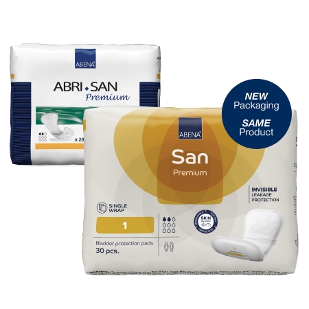 PAD, INCONT ABRI-SAN PREM #1 200ML 4X9 (28/BG 10BG