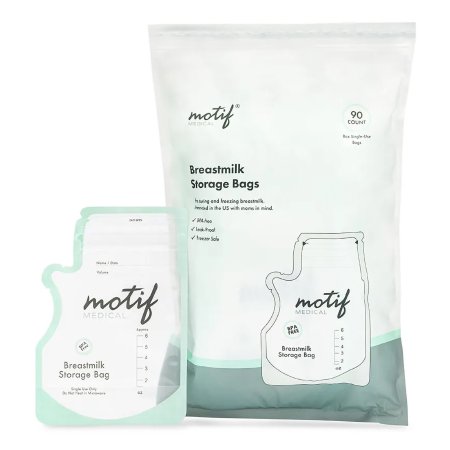 BAG, STORAGE BREASTMILK LEAKPRF DBL ZIPPER (90/PK 8PK/CS)