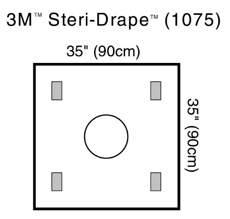 DRAPE, WND EDGE PROT 35"X35" RING 8 5/8" (10/BX)