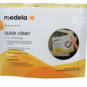 BAG, MICROWAVE STEAM QUICK CLEEAN F/BRST PMP (12/C