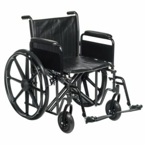WHEELCHAIR, HD DUAL CROSS BRACE DFA SF 450LB 22" (1/CS)