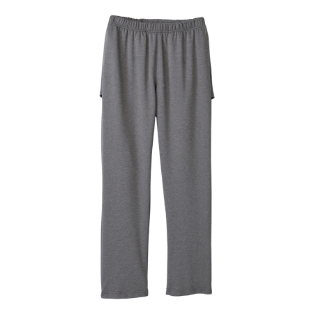 PANTS, KNIT OPEN BACK WMNS HVYWT W/FLAP HEATHER GRY 3XLG