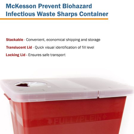 CONTAINER SHARPS RED 8GL STACKABLE (10/CS) - Image 2